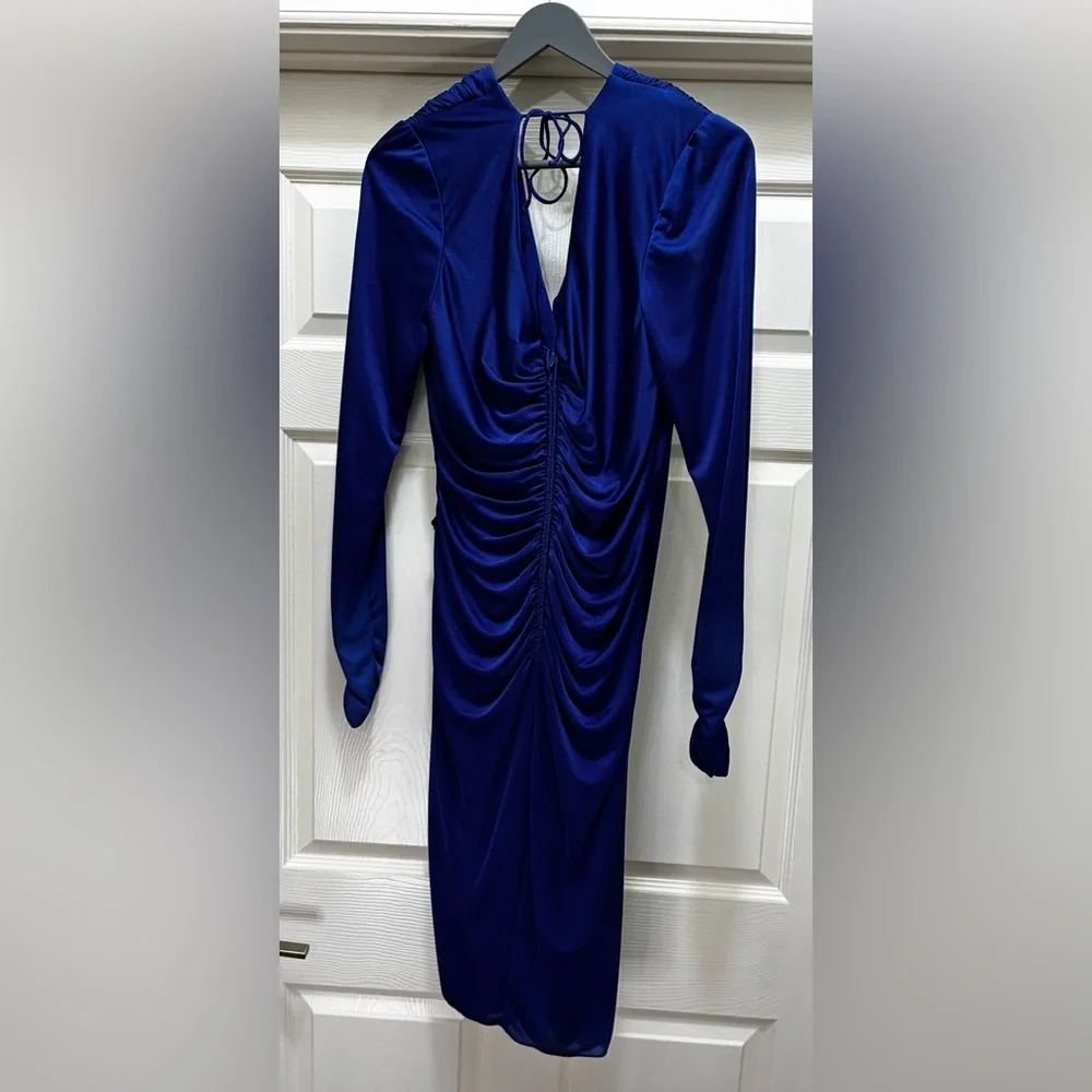 Vintage Long Sleeve Blue Dress - Picture 2 of 8